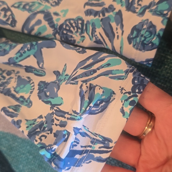 Lilly Pulitzer Girls Kids Swim Set - Blue Patterned shells size girl 6 - Picture 6 of 8